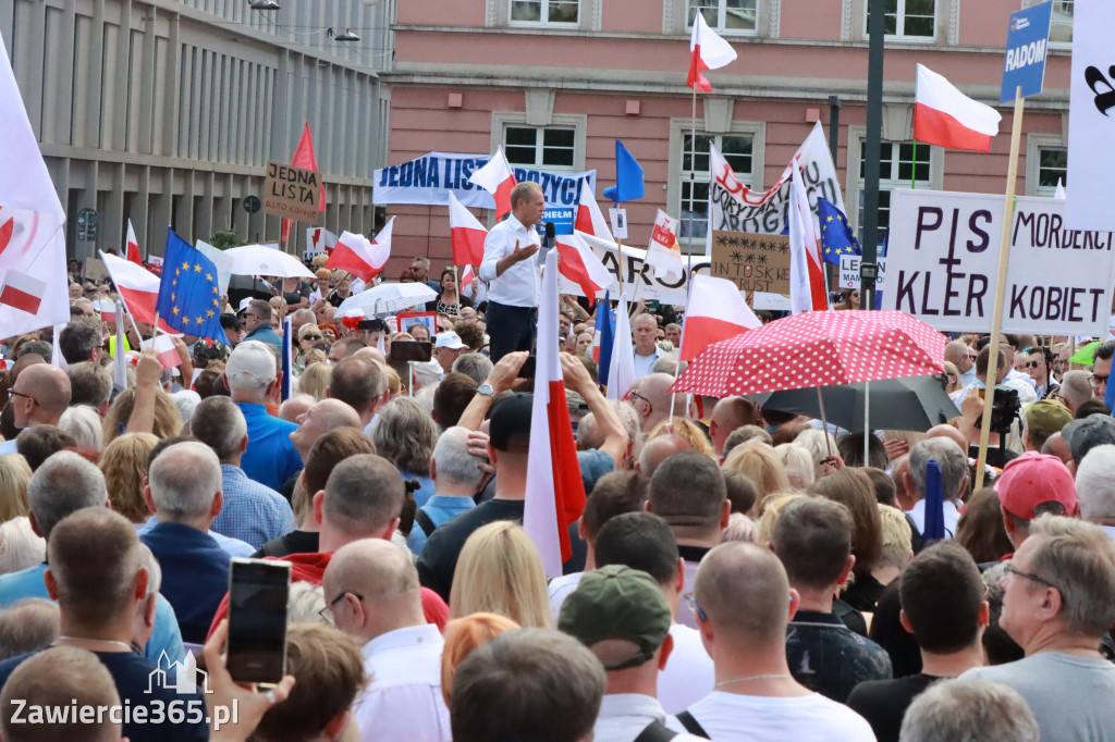 Fotorelacja: Wiec Donalda Tuska we Wrocławiu.