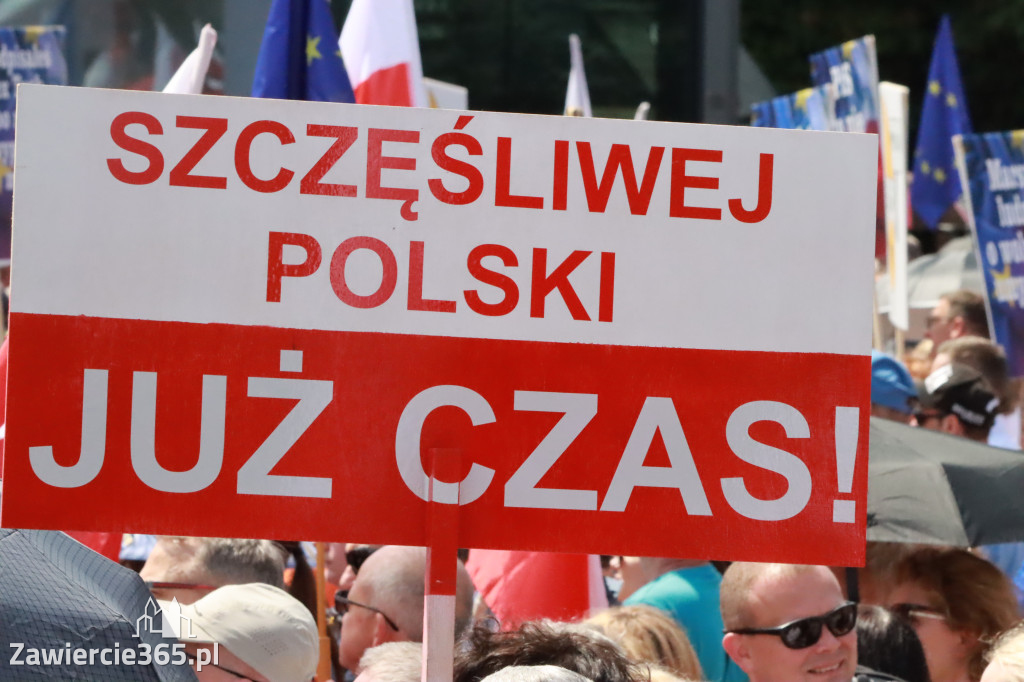 Fotorelacja: Wiec Donalda Tuska we Wrocławiu.