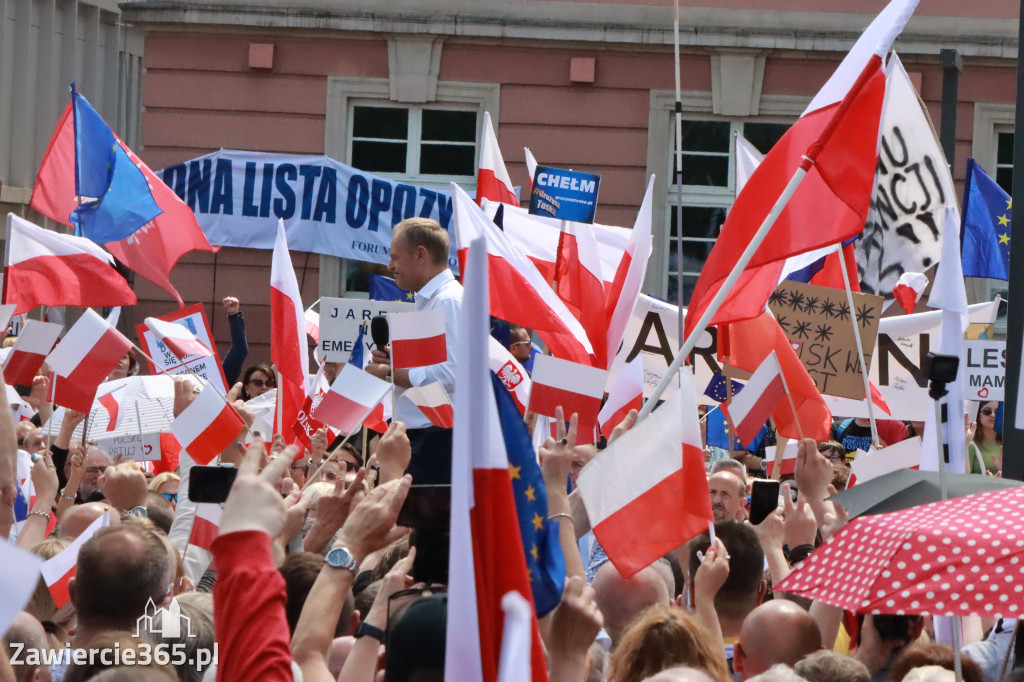 Fotorelacja: Wiec Donalda Tuska we Wrocławiu.