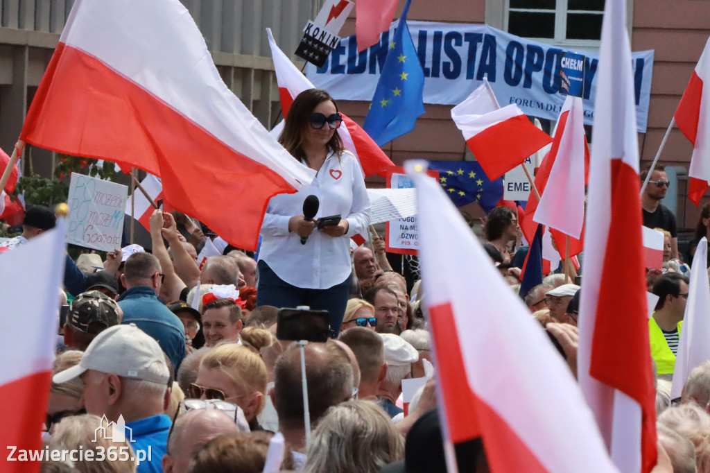 Fotorelacja: Wiec Donalda Tuska we Wrocławiu.