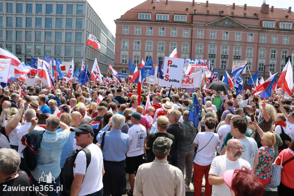 Fotorelacja: Wiec Donalda Tuska we Wrocławiu.