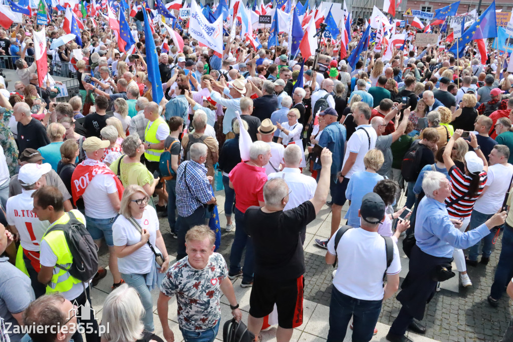 Fotorelacja: Wiec Donalda Tuska we Wrocławiu.