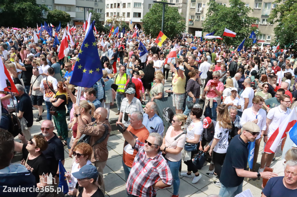 Fotorelacja: Wiec Donalda Tuska we Wrocławiu.