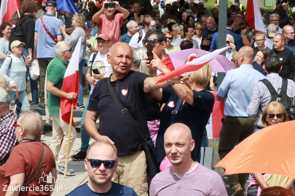 Fotorelacja: Wiec Donalda Tuska we Wrocławiu.