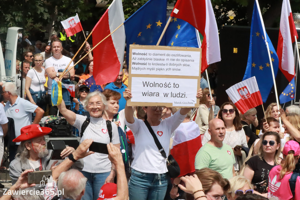 Fotorelacja: Wiec Donalda Tuska we Wrocławiu.