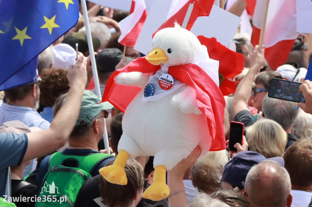 Fotorelacja: Wiec Donalda Tuska we Wrocławiu.