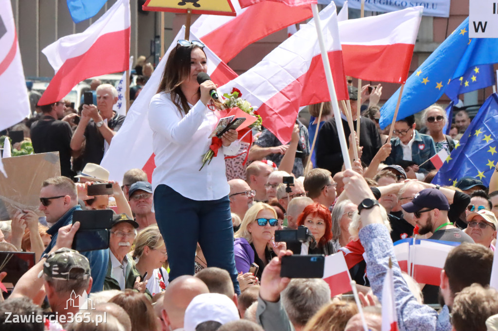 Fotorelacja: Wiec Donalda Tuska we Wrocławiu.