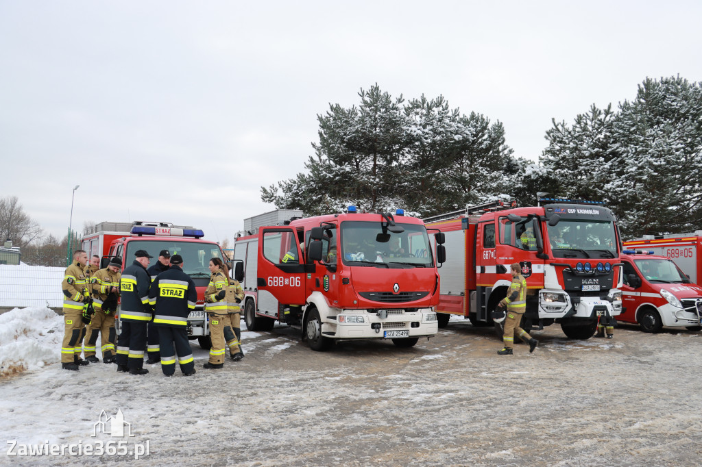 Fotorelacja: Ćwiczenia strażackie Zawiercie - Kromołów