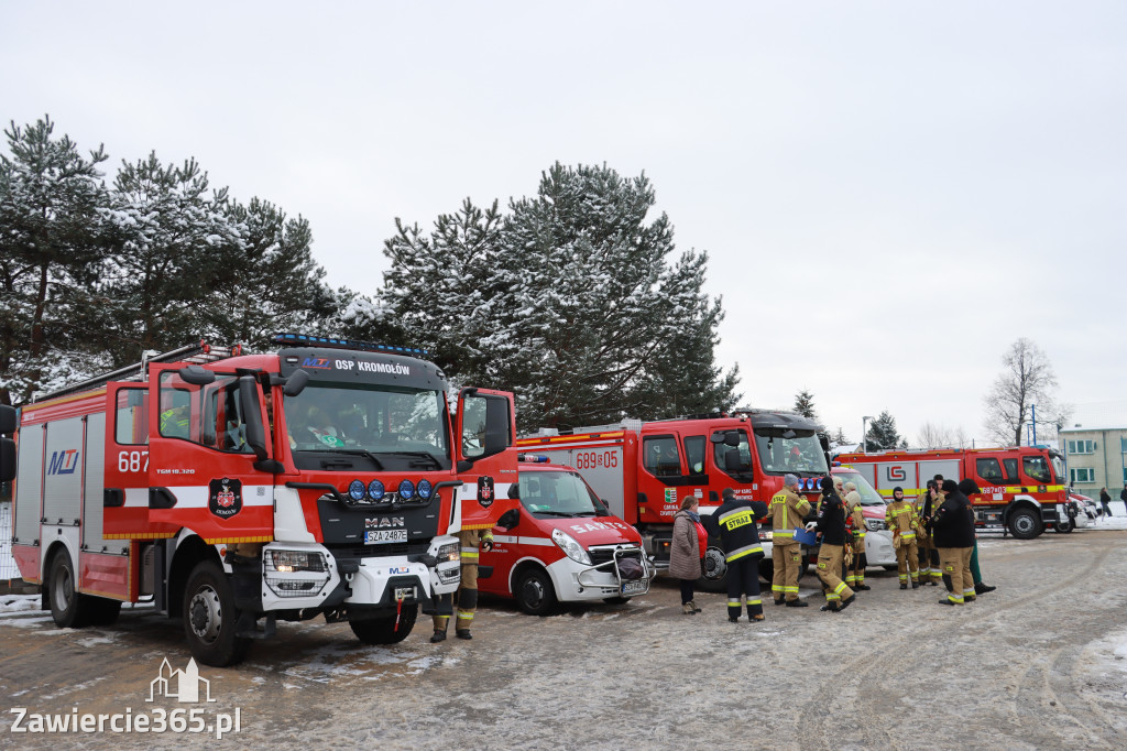 Fotorelacja: Ćwiczenia strażackie Zawiercie - Kromołów
