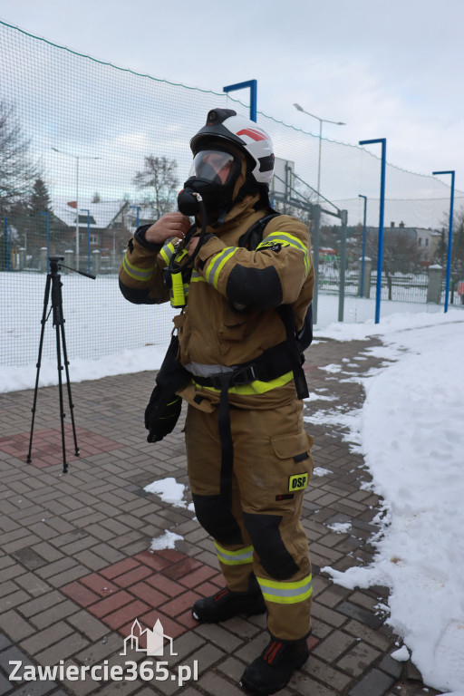 Fotorelacja: Ćwiczenia strażackie Zawiercie - Kromołów