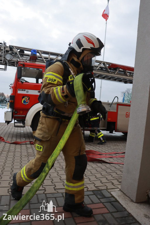 Fotorelacja: Ćwiczenia strażackie Zawiercie - Kromołów