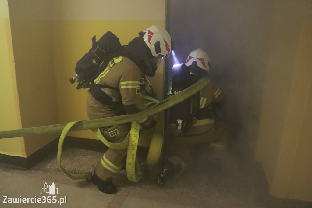 Fotorelacja: Ćwiczenia strażackie Zawiercie - Kromołów