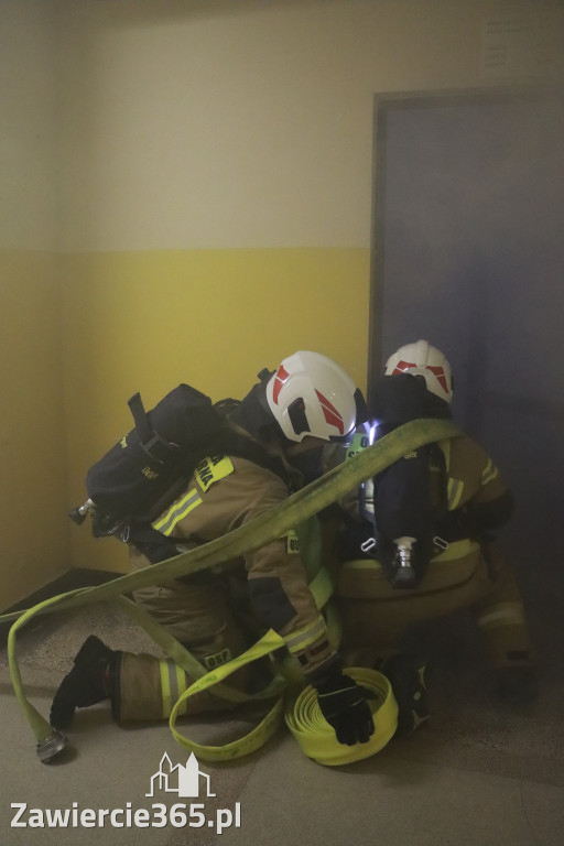 Fotorelacja: Ćwiczenia strażackie Zawiercie - Kromołów