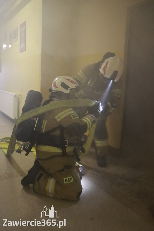 Fotorelacja: Ćwiczenia strażackie Zawiercie - Kromołów