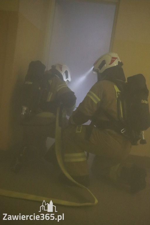 Fotorelacja: Ćwiczenia strażackie Zawiercie - Kromołów