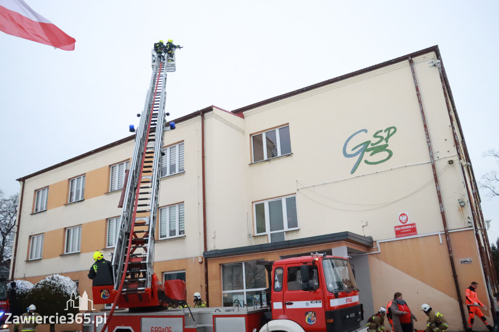 Fotorelacja: Ćwiczenia strażackie Zawiercie - Kromołów