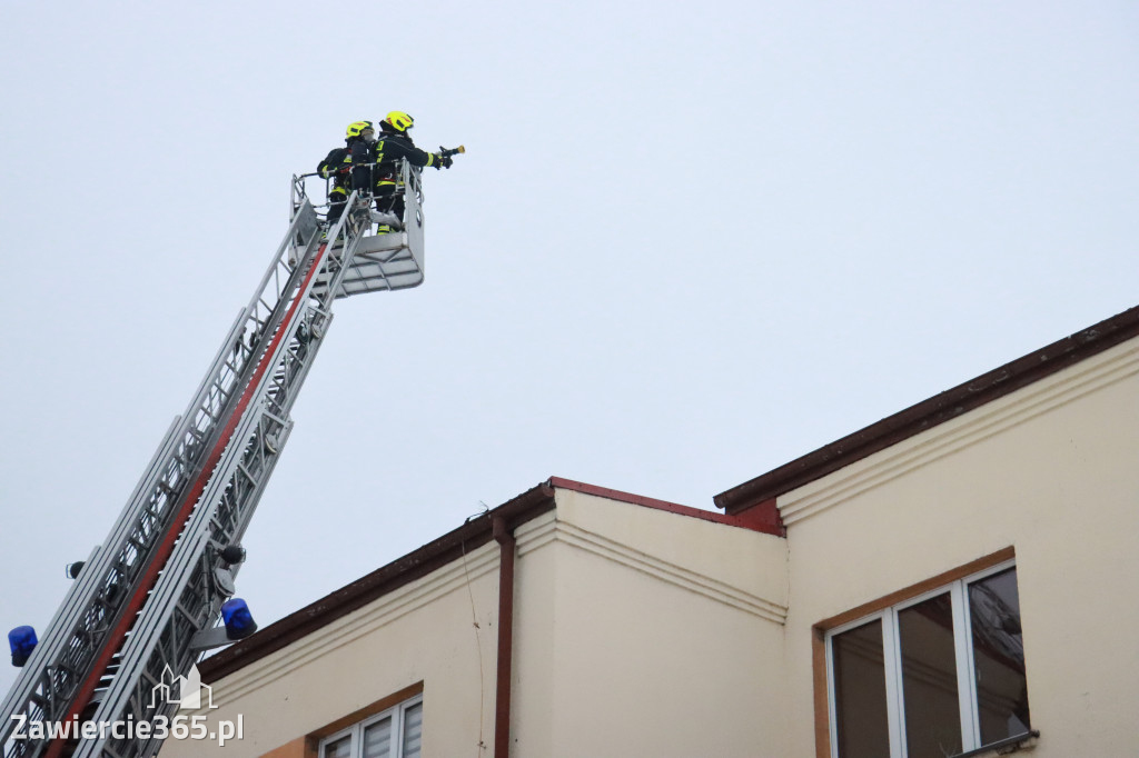 Fotorelacja: Ćwiczenia strażackie Zawiercie - Kromołów