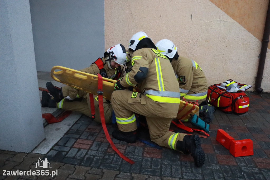 Fotorelacja: Ćwiczenia strażackie Zawiercie - Kromołów