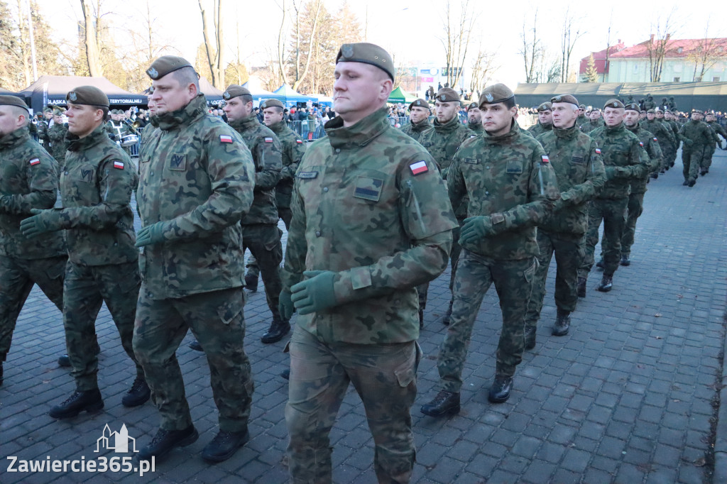 Fotorelacja: Uroczysta Przysięga Wojskowa Żołnierzy 13 Śląskiej Brygady Obrony Terytorialnej