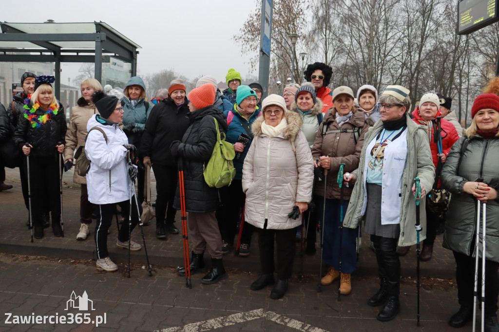 Fotorelacja: Karnawałowy Marsz Nordic Walking w Zawierciu