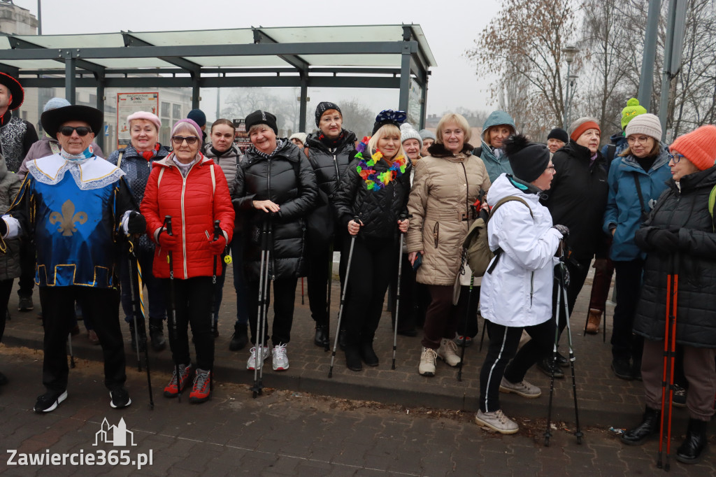 Fotorelacja: Karnawałowy Marsz Nordic Walking w Zawierciu