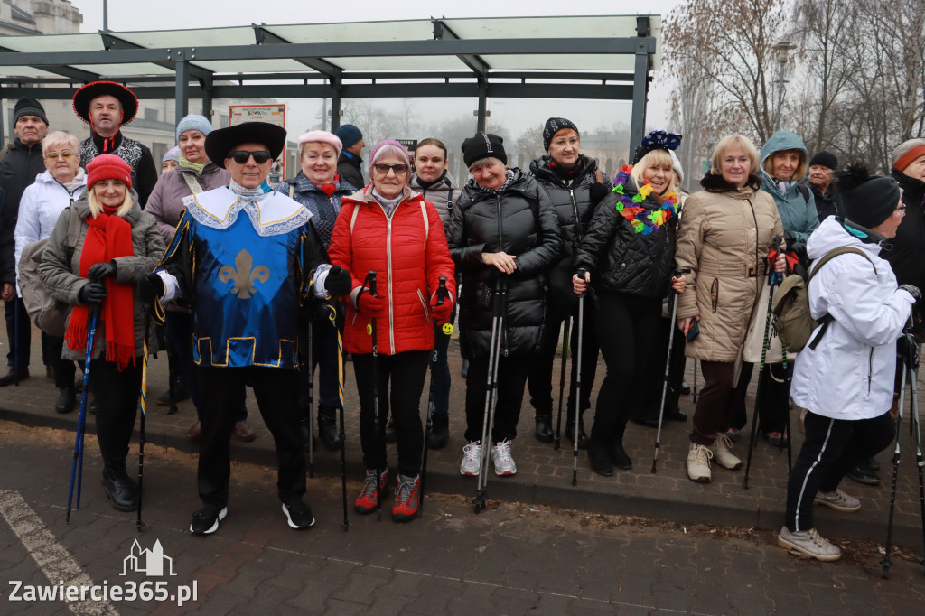 Fotorelacja: Karnawałowy Marsz Nordic Walking w Zawierciu