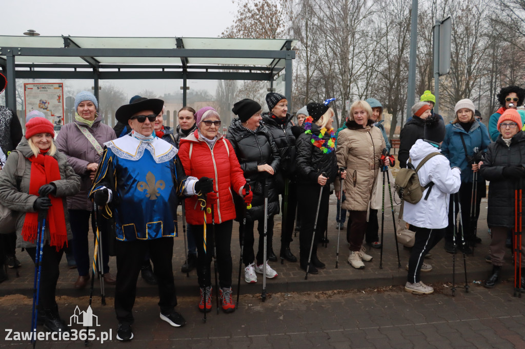 Fotorelacja: Karnawałowy Marsz Nordic Walking w Zawierciu