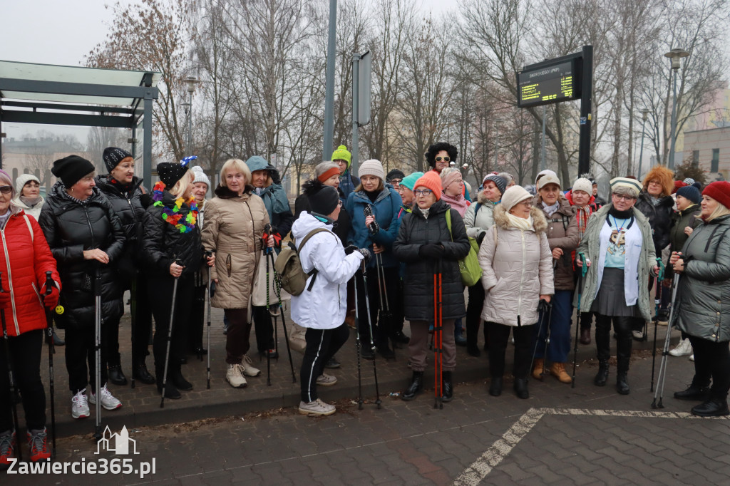 Fotorelacja: Karnawałowy Marsz Nordic Walking w Zawierciu