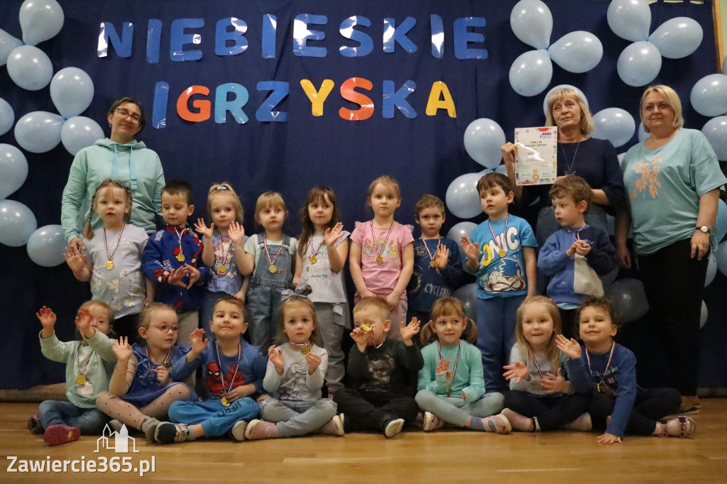 Fotorelacja: NIEBIESKIE IGRZYSKA w Przedszkolu Integracyjnym nr 3 w Zawierciu
