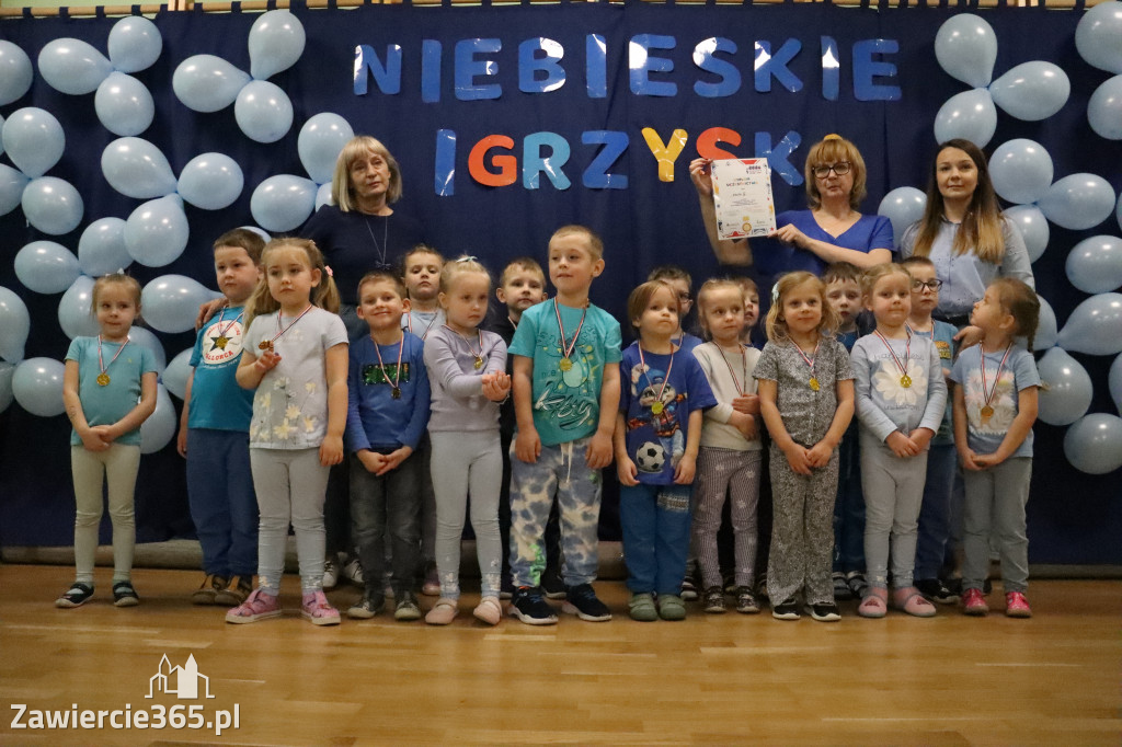 Fotorelacja: NIEBIESKIE IGRZYSKA w Przedszkolu Integracyjnym nr 3 w Zawierciu