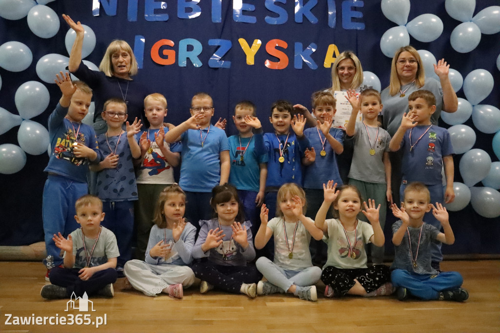 Fotorelacja: NIEBIESKIE IGRZYSKA w Przedszkolu Integracyjnym nr 3 w Zawierciu