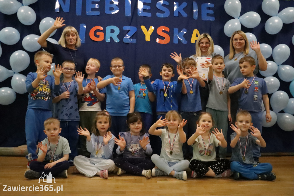 Fotorelacja: NIEBIESKIE IGRZYSKA w Przedszkolu Integracyjnym nr 3 w Zawierciu