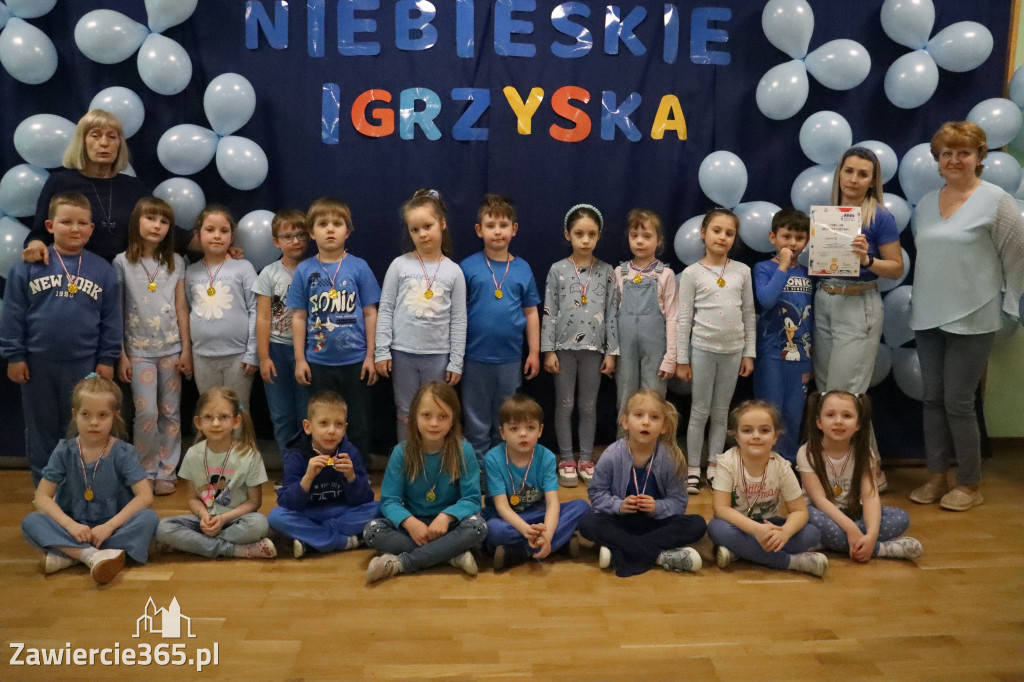 Fotorelacja: NIEBIESKIE IGRZYSKA w Przedszkolu Integracyjnym nr 3 w Zawierciu
