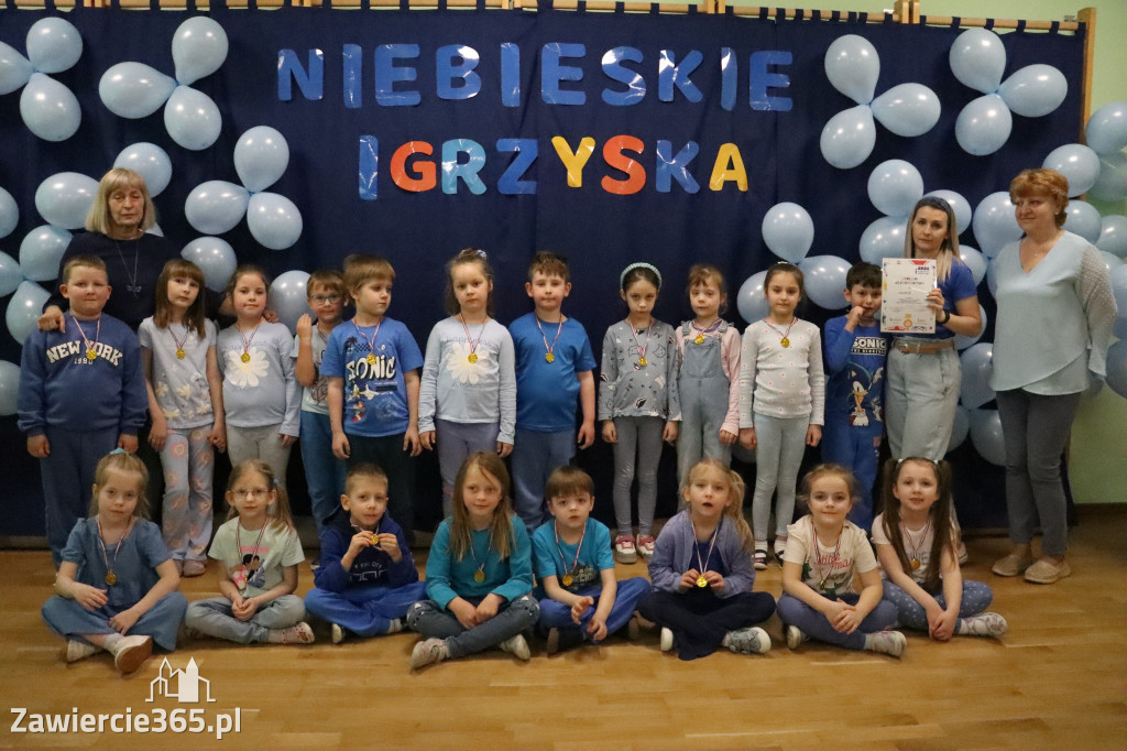 Fotorelacja: NIEBIESKIE IGRZYSKA w Przedszkolu Integracyjnym nr 3 w Zawierciu