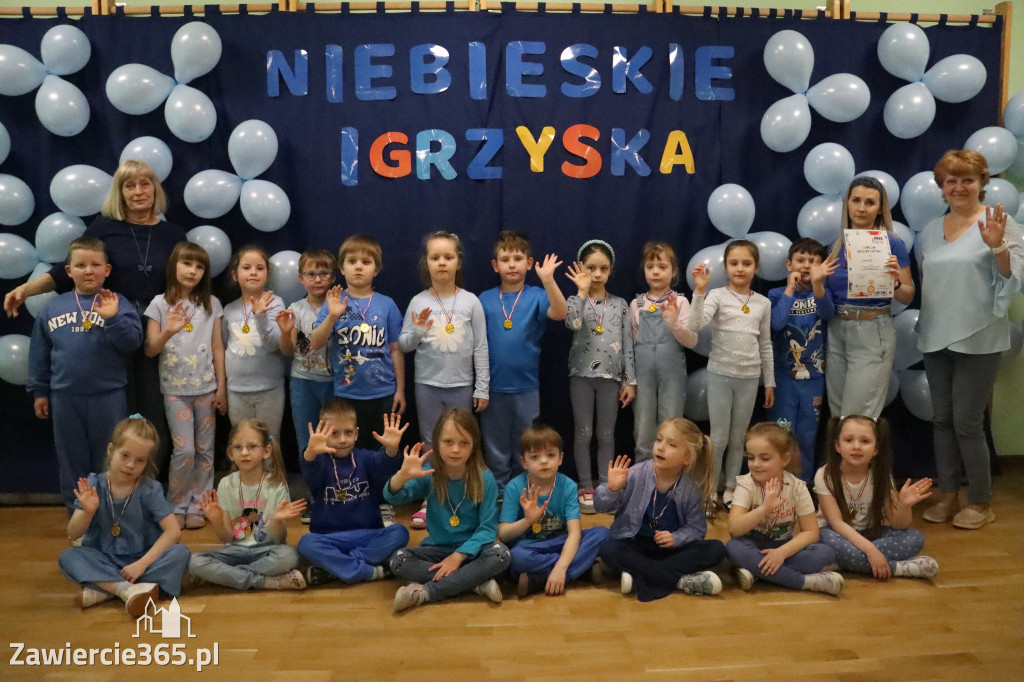 Fotorelacja: NIEBIESKIE IGRZYSKA w Przedszkolu Integracyjnym nr 3 w Zawierciu