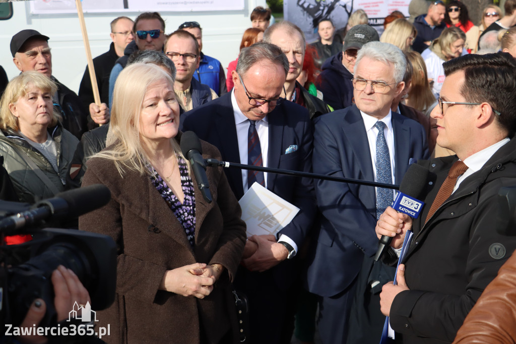 Fotorelacja: MISJA INTERWENCJA TVP3 Katowice w Zawierciu - NIE DLA KOPALNI