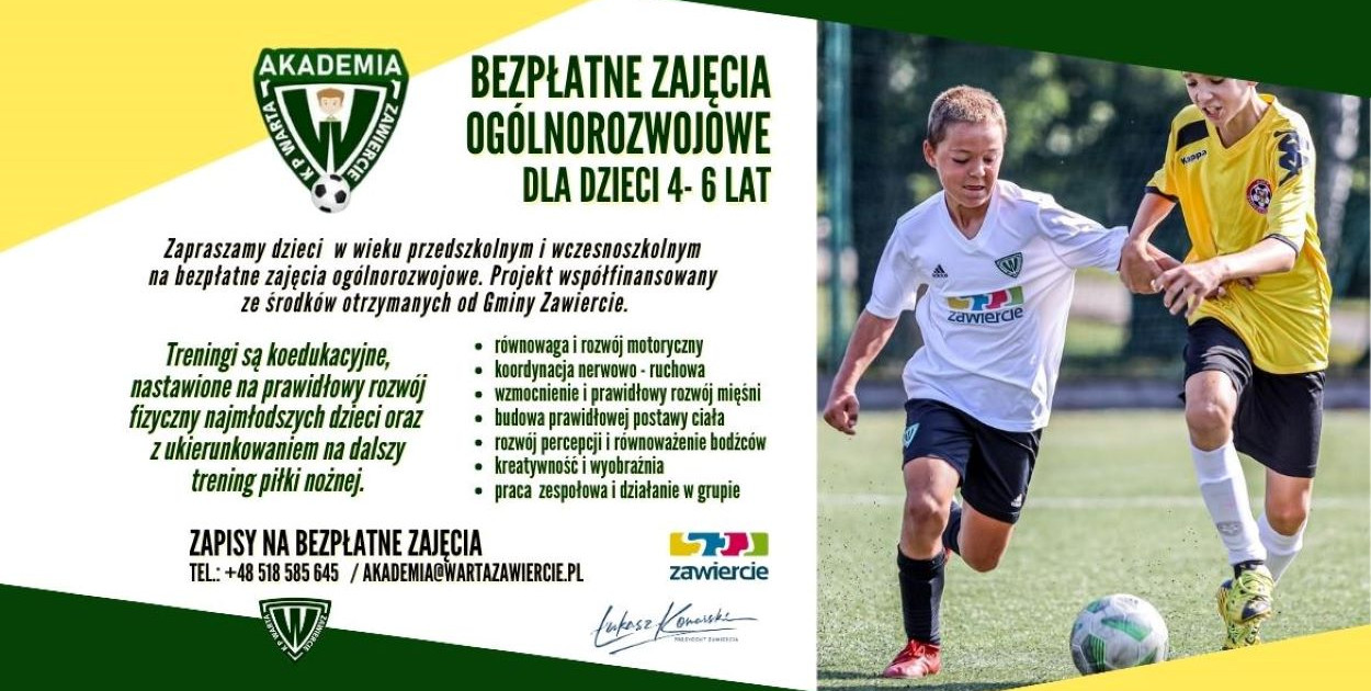 Bezpłatne zajęcia dla dzieci w Akademii Warta Zawiercie