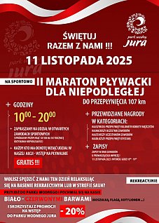 Maraton Pływacki dla Niepodległej - Łazy 2025