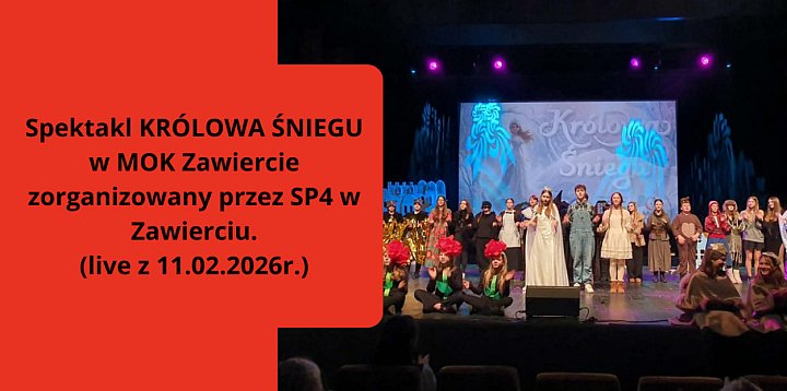Spektakl KRÓLOWA ŚNIEGU SP4 w MOK Zawiercie