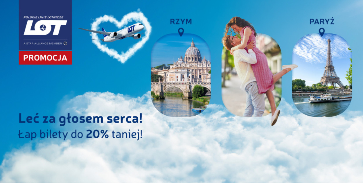 Leć za głosem serca. Polskie Linie Lotnicze LOT wystartowały z walentynkową promoc